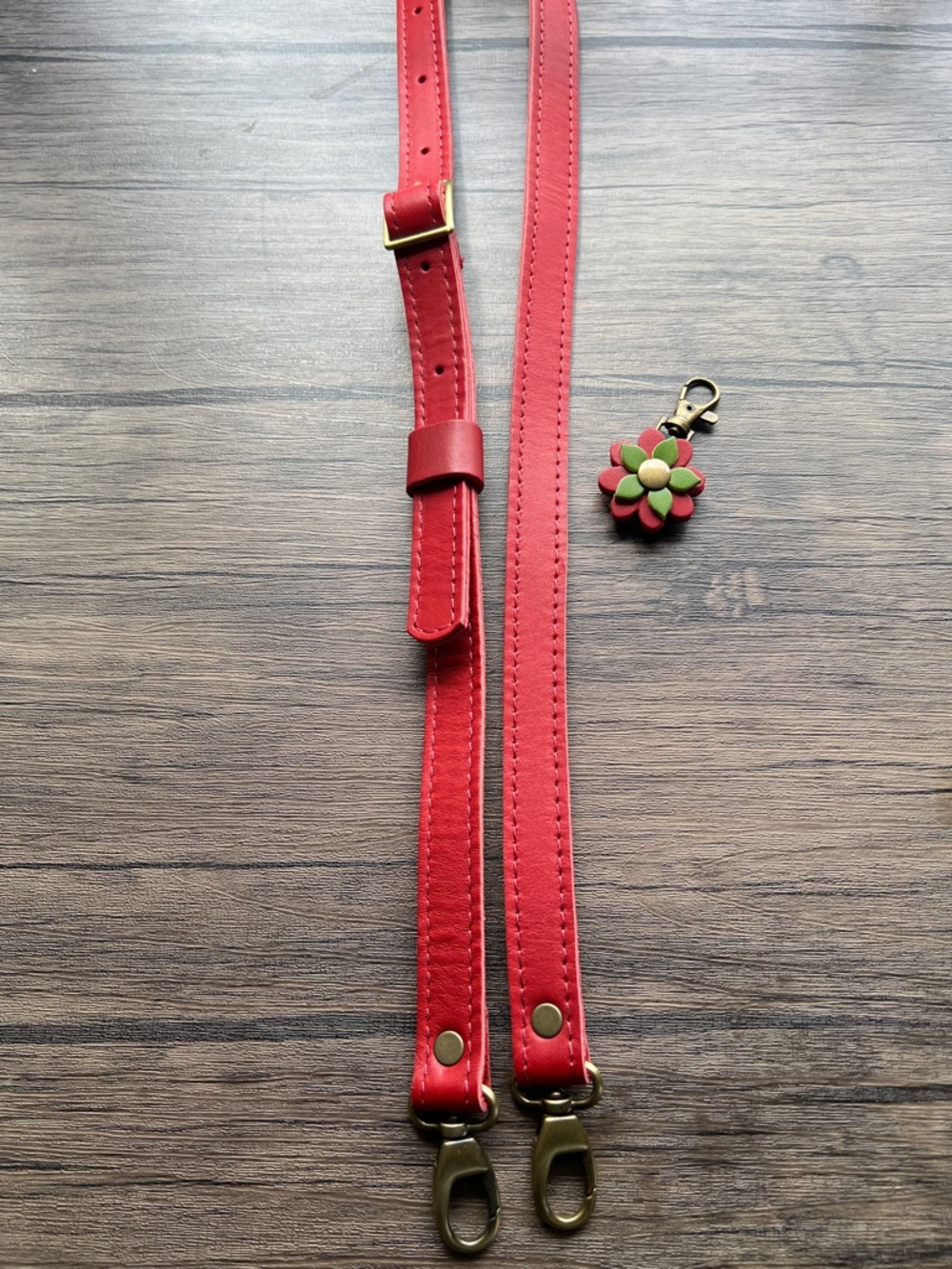 Portland Leather Goods Ruby Crossbody Strap with Handmade Charm! - Picture 3 of 11